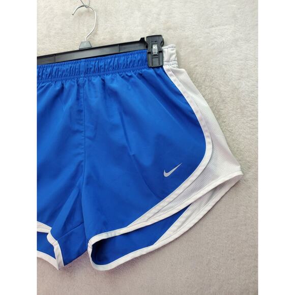 Nike Running Shorts Women's Medium Blue Mesh Panel Activewear Elastic Waist Logo - Picture 4 of 4